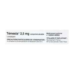 Temesta 2.5mg Neuraxpharm 2 vỉ x 15 viên
