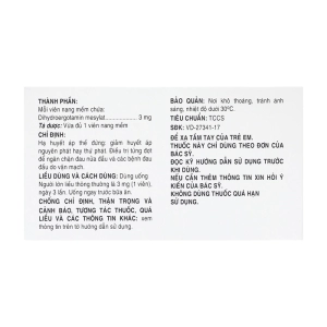 Timmak 3mg SPM 6 vỉ x 10 viên (Dihydroergotamine)