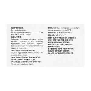 Timmak 3mg SPM 6 vỉ x 10 viên (Dihydroergotamine)