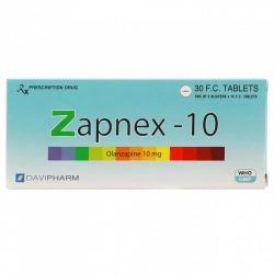 Thuốc hướng thần Zapnex 10mg 30 viên Davipharm