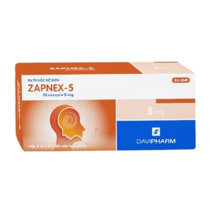 Zapnex-5 DaviPharm 6 vỉ x 10 viên (Olanzapine)