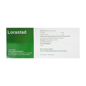 Lorastad 10mg Stellapharm 10 vỉ x 10 viên Lorastad 10mg Stellapharm 10 vỉ x 10 viên