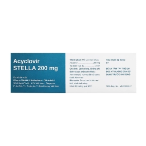 Acyclovir Stella 200mg 5 vỉ x 5 viên