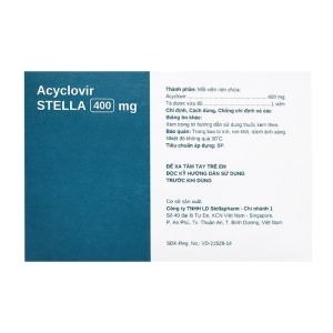 Acyclovir Stella 400mg 7 vỉ x 5 viên