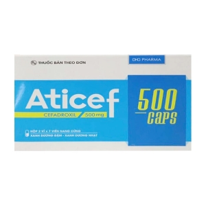 Aticef 500 Caps DHG Pharma 2 vỉ x 7 viên (Cefadroxil)