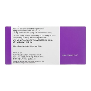 Augmentin 1g Gsk 2 vỉ x 7 viên