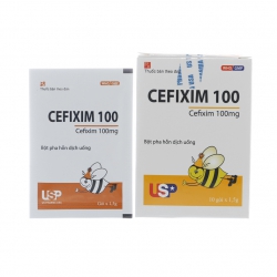 Thuốc kháng sinh Cefixim 100 - Cefixim 100 mg, Hộp 10 gói x 1.5g Thuốc kháng sinh Cefixim 100 - Cefixim 100 mg, Hộp 10 gói x 1.5g