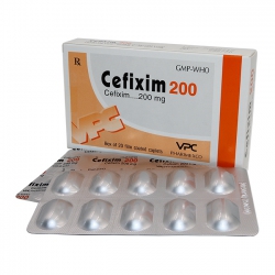 VPC Cefixim 200mg, Hộp 20 viên VPC Cefixim 200mg, Hộp 20 viên