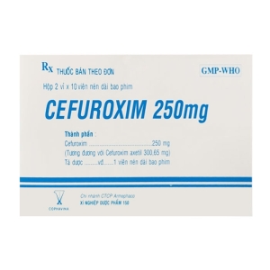 Cefuroxim 250mg Cophavina 2 vỉ x 10 viên Cefuroxim 250mg Cophavina 2 vỉ x 10 viên