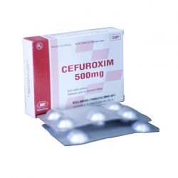 Thuốc kháng sinh Mebiphar  Cefuroxim 500mg, Hộp 10 viên Thuốc kháng sinh Mebiphar  Cefuroxim 500mg, Hộp 10 viên