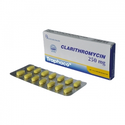 Clarithromycin 250mg Traphaco 1 vỉ x 14 viên - Thuốc kháng sinh