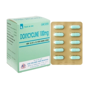 Doxycycline 100mg Mekophar 10 vỉ x 10 viên (Doxycyclin)