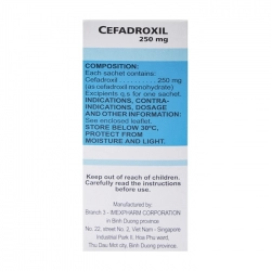 Thuốc kháng sinh Imexpharm Cefadroxil 250mg, Hộp 12 gói
