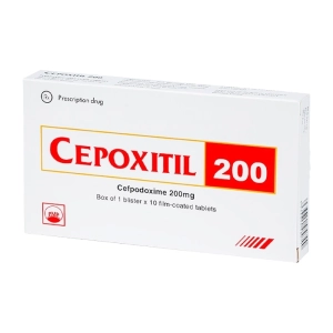 Cepoxitil 200mg Pymepharco 1 vỉ x 10 viên – Thuốc kháng sinh