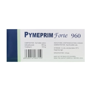 Pymeprim Forte 960 Pymepharco 6 vỉ x 10 viên – Thuốc kháng sinh Pymeprim Forte 960 Pymepharco 6 vỉ x 10 viên – Thuốc kháng sinh