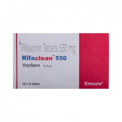 Thuốc kháng sinh Rifaclean 550 Rifaximin 550mg, Hộp 100 viên Thuốc kháng sinh Rifaclean 550 Rifaximin 550mg, Hộp 100 viên