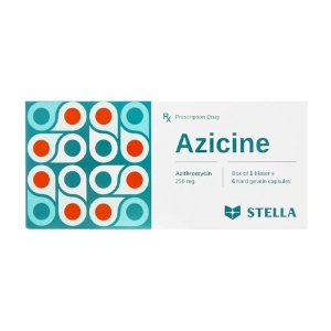 Azicine 250 Stellapharm 1 vỉ x 6 viên (Azithromycin)