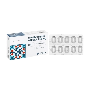 Clarithromycin Stella 250mg 2 vỉ x 10 viên (Clarithromycin)