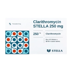 Clarithromycin Stella 250mg 2 vỉ x 10 viên (Clarithromycin)