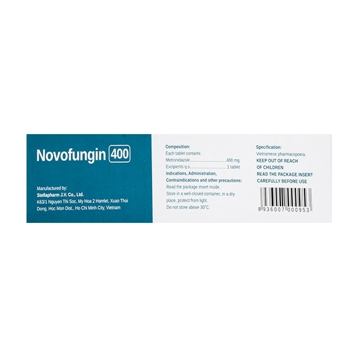 Novofungin 400 Stellapharm 2 vỉ x 7 viên Novofungin 400 Stellapharm 2 vỉ x 7 viên