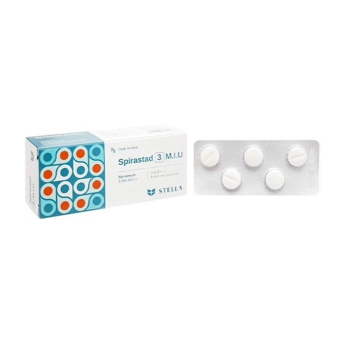 Spirastad 3 M.I.U Stellapharm 2 vỉ x 5 viên Spirastad 3 M.I.U Stellapharm 2 vỉ x 5 viên