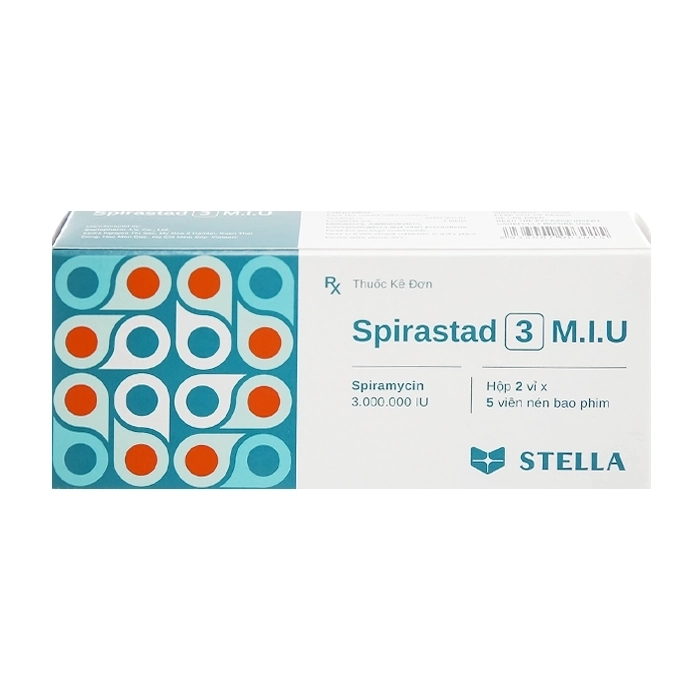Spirastad 3 M.I.U Stellapharm 2 vỉ x 5 viên Spirastad 3 M.I.U Stellapharm 2 vỉ x 5 viên
