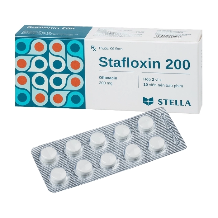Stafloxin 200 Stellapharm 2 vỉ x 10 viên Stafloxin 200 Stellapharm 2 vỉ x 10 viên