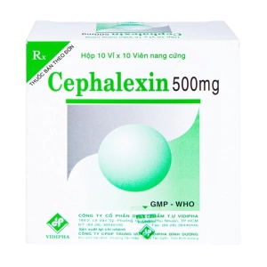 Cephalexin 500mg Vidipha 10 vỉ x 10 viên
