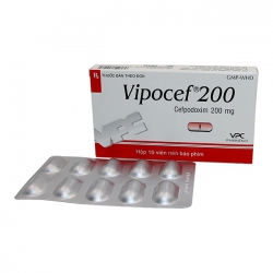 Vipocef 200 Pharimexco 1 vỉ x 10 viên Vipocef 200 Pharimexco 1 vỉ x 10 viên