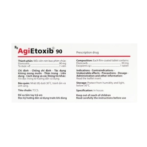 Agietoxib 90 Agimexpharm 3 vỉ x 10 viên