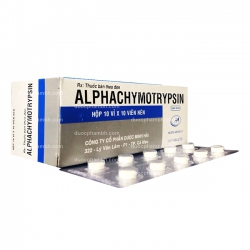 Alphachymotrypsin Mipharmco Hộp 10 vỉ x 10 viên Alphachymotrypsin Mipharmco Hộp 10 vỉ x 10 viên