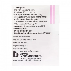 Thuốc kháng viêm Brawn Piroxicam 20mg, Hộp 100 viên