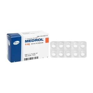 Medrol 4mg Pfizer 3 vỉ x 10 viên