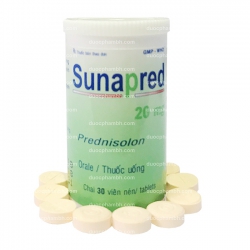 Thuốc kháng viêm SUNAPRED - Prednisolon 20mg