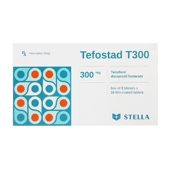 Tefostad T300 Stellapharm 3 vỉ x 10 viên Tefostad T300 Stellapharm 3 vỉ x 10 viên