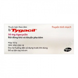 Thuốc kháng virus Tygacil 50mg, Hộp 10 lọ