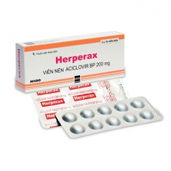 Thuốc kháng virut HERPERAX 200 Acyclovir 200mg Thuốc kháng virut HERPERAX 200 Acyclovir 200mg
