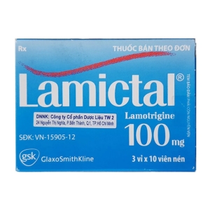 Lamictal 100mg GSK 3 vỉ x 10 viên (Lamotrigin)