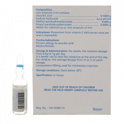 Thuốc Laroscorbine 500mg/5ml, Hộp 6 ống