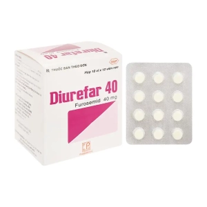 Diurefar 40 Pharmedic 10 vỉ x 12 viên