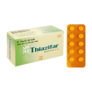 Thiazifar 25mg Pharmedic 10 vỉ x 10 viên Thiazifar 25mg Pharmedic 10 vỉ x 10 viên