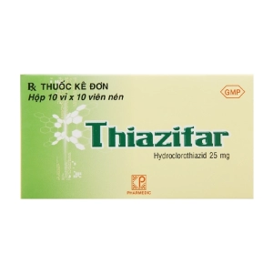 Thiazifar 25mg Pharmedic 10 vỉ x 10 viên Thiazifar 25mg Pharmedic 10 vỉ x 10 viên