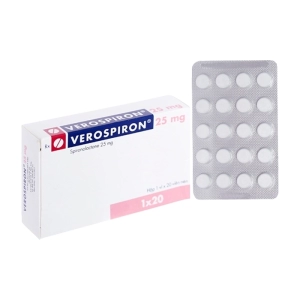 Verospiron 25mg Gedeon Richter 1 vỉ x 20 viên (Spironolactone)