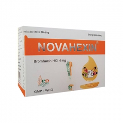 Thuốc long đờm Novahexin 4 | Hộp 5ml × 30 ống Thuốc long đờm Novahexin 4 | Hộp 5ml × 30 ống