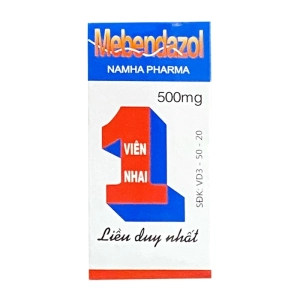 Mebendazol 500mg Nam Hà 1 viên Mebendazol 500mg Nam Hà 1 viên