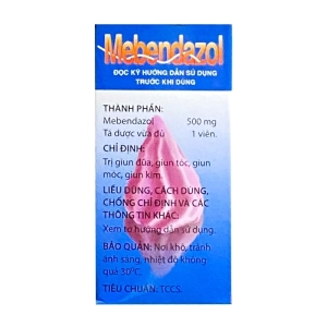 Mebendazol 500mg Nam Hà 1 viên Mebendazol 500mg Nam Hà 1 viên