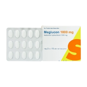 Meglucon 1000mg Lek 2 vỉ x 15 viên (Metformin)