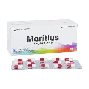 Moritius 75mg Davipharm 6 vỉ x 14 viên (Pregabaline)