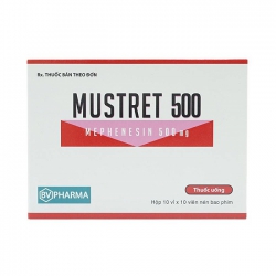 Thuốc Mustret 500mg, Mephenesin 500mg, Hộp 100 viên