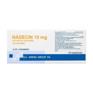 Nadecin 10mg S.C. Arena 3 vỉ x 10 viên (Isosorbide dinitrate)